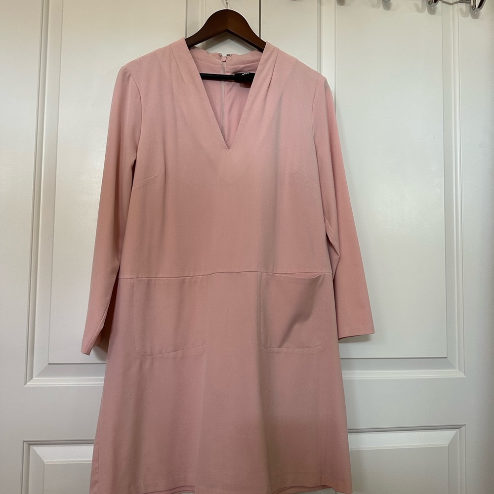 DKNY Soft Pink Long Sleeve Dress